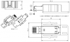 Han RJ Industrial RJ45 Gigalink Steckverbinderset, Kat. 6, AWG 28 - AWG 24