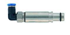 pneumatic male contact metal without shut off 3 mm, angled