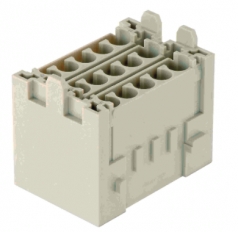 Han-Yellock multiplier block, female insert, crimp, 0,14 - 4 mm