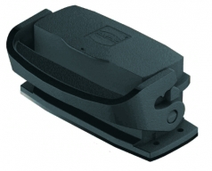 Han-Eco A 16A Bulkhead mounted housing, with thermo-plastic cover