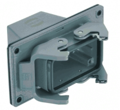 Han 10B panel feed through housing, top entry, 1xM25, high construction