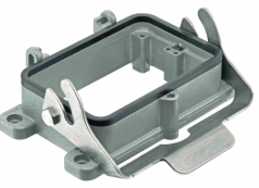 Han 48B bulkhead mounted housing, o-ring seal, single locking lever