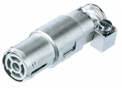 Han quintax coax socket contact, crimp