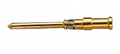 Han D pin contact, 1 mm, gold plated