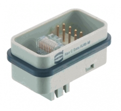 Han Q Data RJ45 male insert, 0,13 - 0,52 mm