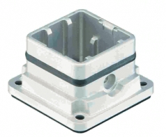 Han-Yellock 10 housing bulkhead mount, straight