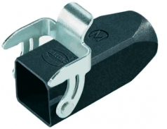 Han M 3A cable to cable housing, top entry, 1xM20, single locking lever