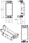 Gelenkrahmen plus, fr 4 Module, fr Gehuseoberteil, Baugre 16 B