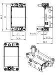 Gelenkrahmen plus, fr 3 Module, fr Gehuseunterteil, Baugre 10 B