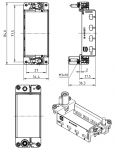 Gelenkrahmen plus, fr 4 Module, fr Gehuseunterteil, Baugre 16 B