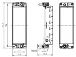 Gelenkrahmen plus, fr 6 Module, fr Gehuseunterteil, Baugre 24 B