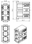 Han Pneumatik Modul fr 3 Metall-Kontakte