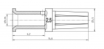 Buchsenkontakt Han-Yellock TC20 2,5 mm