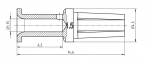 Buchsenkontakt Han-Yellock TC20 1,5 mm, vergoldet