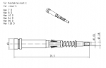 Han D LWL-Stiftkontakt (30 mm), fr 1 mm Kunststoff-Faser