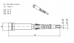 Han D LWL-Stiftkontakt (28 mm), fr 1 mm Kunststoff-Faser