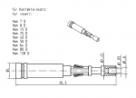 Han D LWL-Buchsenkontakt, fr 1 mm Kunststoff-Faser