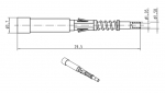 Han DD LWL-Stiftkontakt, fr 1 mm Kunststoff-Faser