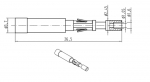 Han DD LWL-Buchsenkontakt, fr 1 mm Kunststoff-Faser