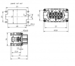 Han 10ES Press, Buchseneinsatz, 0,14 - 2,5 mm, Kfigzugfeder