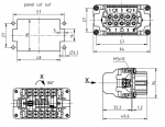 Han 10ESS, Buchseneinsatz, 0,14 - 2,5 mm, Kfigzugfeder