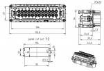 Han 24ES Press, Stifteinsatz, 0,14 - 2,5 mm, Kfigzugfeder