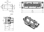 Han 24ES Press, Buchseneinsatz, 0,14 - 2,5 mm, Kfigzugfeder, (25-48)