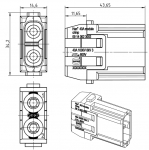 Han 40 A Modul, Stifteinsatz, Crimp, 1,5 - 10 mm