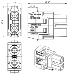 Han 40 A Modul, Buchseneinsatz, Crimp, 1,5 - 10 mm