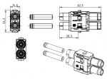 Han HV Einzelmodul Stifteinsatz, 0,14 - 4 mm, Crimp