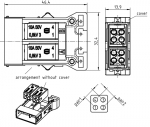 Megabit module male insert, 0,14 - 2,5 mm, (shield GND) crimp