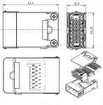 Han Shielded Modul Stifteinsatz, 0,09 - 0,52 mm, Crimp