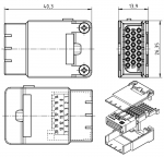 Han Shielded Modul Buchseneinsatz, 0,09 - 0,52 mm, Crimp