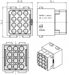 Han Multi Modul Buchseneinsatz, 1,5 A, 12 Kontakte