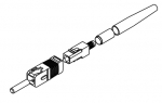 LWL SC Stecker, Stift, 230HCS Kav  2,8