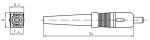 LWL SC Stecker, Stift, 230HCS Kav  2,8