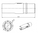 Han Adapter fr Han C Kontakte, Buchse