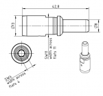 TC 100 Axialschraubkontakt, Stift, 10 - 25 mm