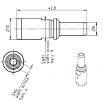 TC 100 Axialschraubkontakt, Stift, 16 - 35 mm