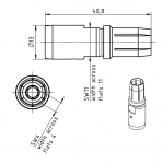 TC 100 Axialschraubkontakt, Buchse, 16 - 35 mm