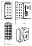 Han Full High Density Modul Stifteinsatz, 0,09 - 0,52 mm, Crimp