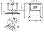 Han-Modular Twin Winkelgehuse, M32