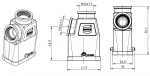 Han-Compact Tllengehuse, 2xM20, gerader/seitlicher Kabeleingang