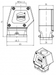 Han-Compact Tllengehuse, M25, fr Standardkabelverschraubung