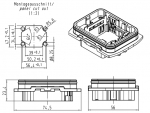 Han-Yellock 30 Anbaugehuse, incl. 4 Wanddbel