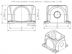 Han-Yellock 30 Sockelgehuse, Schraubverr., seitlicher Kabeleingang, 2xM32