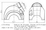 Han-Yellock 30 Gehuseoberteil, seitlicher Kabeleingang, 1xM20, weiss