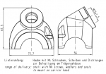 Han-Yellock 30 Gehuseoberteil, gewinkelter Kabeleingang, 1xM25