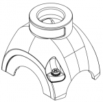 Han-Yellock 30 Gehuseoberteil, gerader Kabeleingang, 1xM25, IP65/IP67