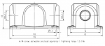 Han-Yellock 60 Sockelgehuse, Schraubverr., seitlicher Kabeleingang, 2xM25